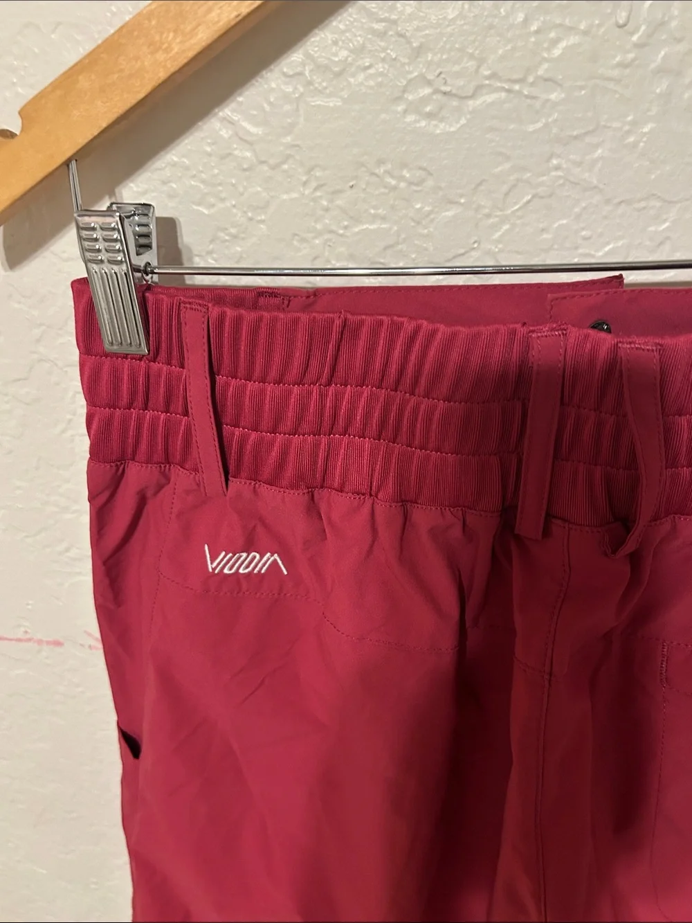 🎼Viodia High-Rise Cherry Red hiking golf shorts with pocket high waist stretch S